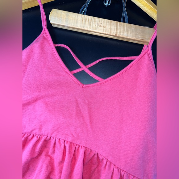 Wild Fable Coral Strappy Back Dress Size Large EUC - Picture 3 of 6